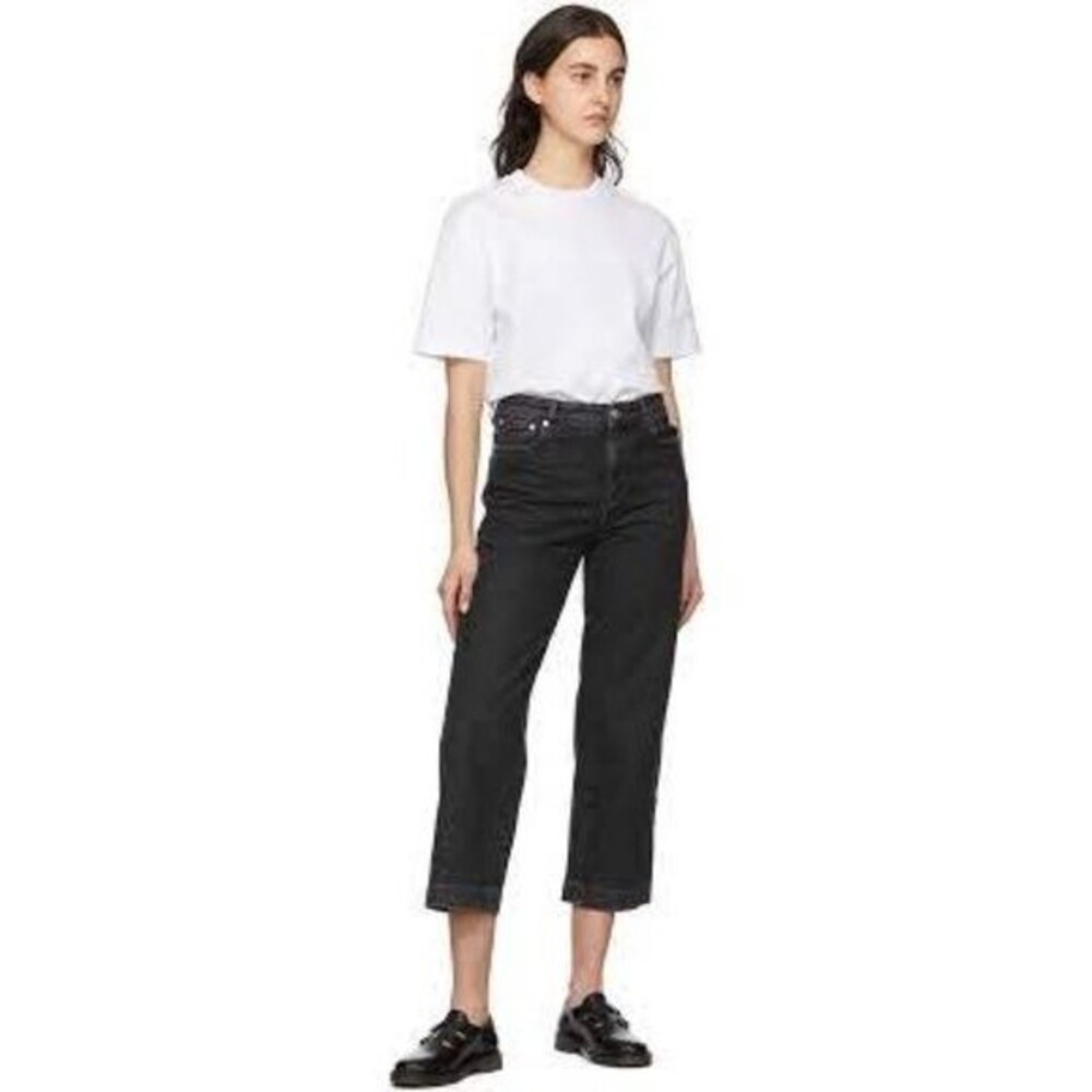 a.p.c. sailor jeans washed black high rise size 24